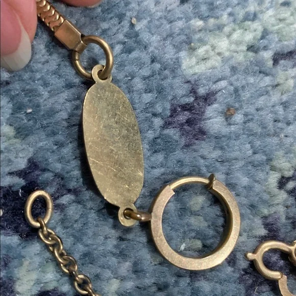 Vintage 12k Gold 19” snake Chain Fob for a Pocket Watch w two clasps - Picture 4 of 9